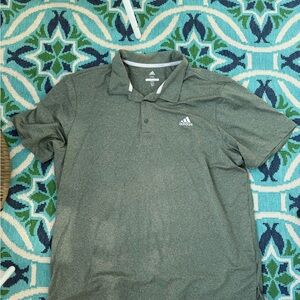 Adidas Men's Green Golf Polo